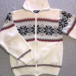 Vintage Blair Full Zip Snowflake Cardigan